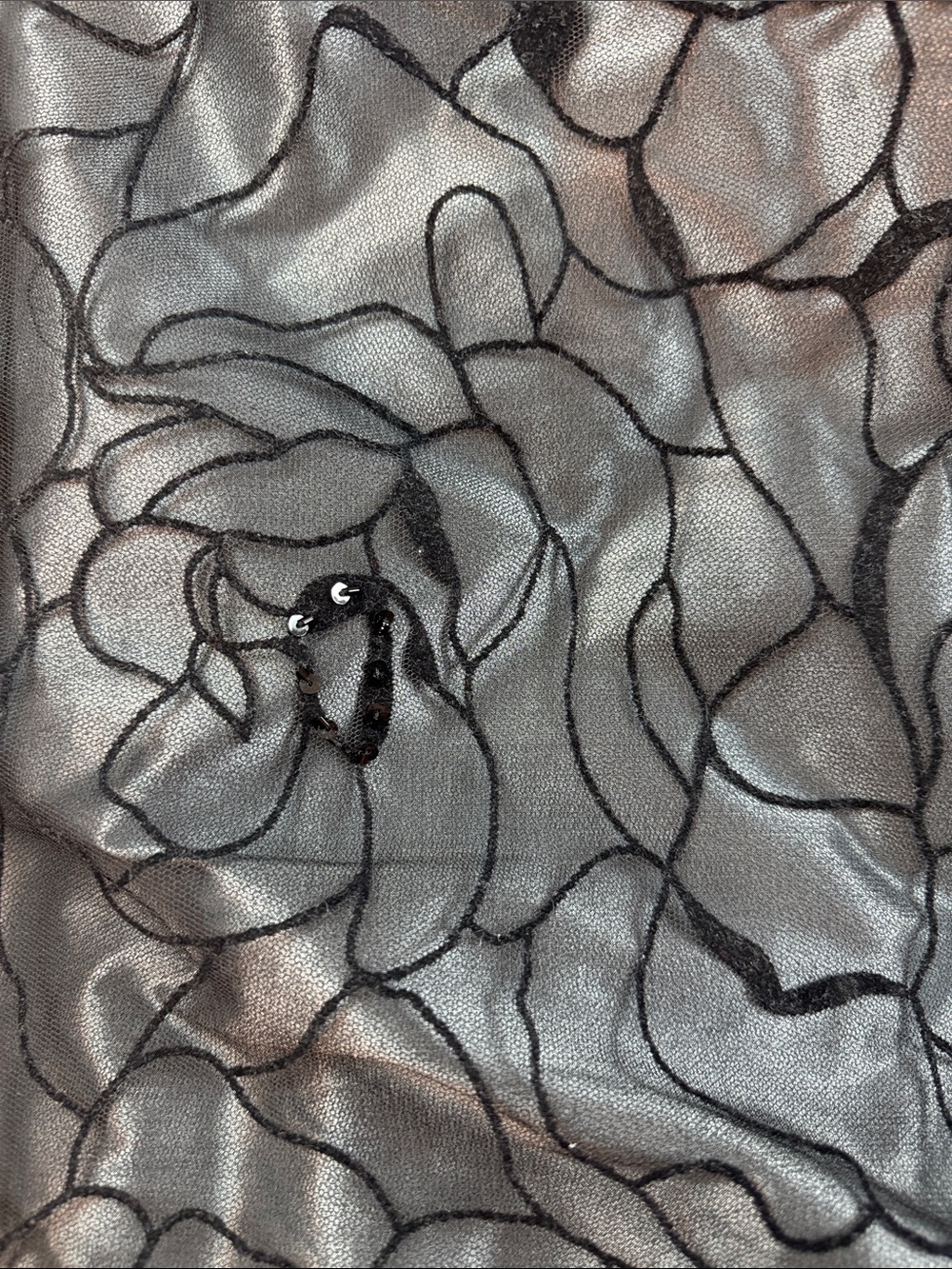 Rina di Montella Black Floral Lace Evening Gown Women's 8 EUC Wedding Prom - Picture 8 of 12